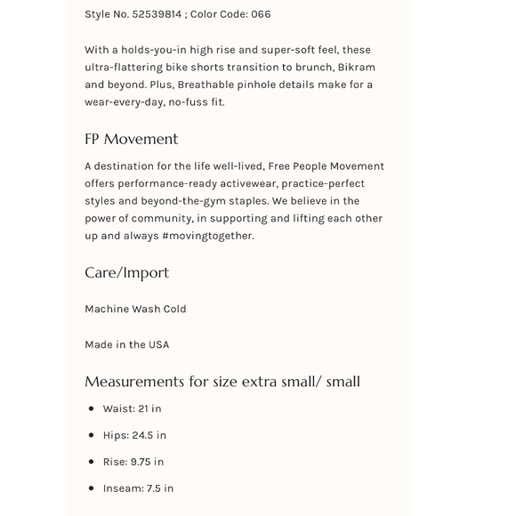 NWOT Free People Good Karma Bike Shorts - Picture 8 of 8